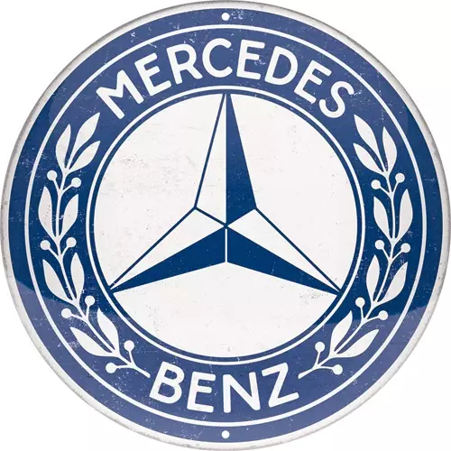 Peltikyltti pyöreä Mercedes Benz Logo - Taulut, kehykset - PELT556 - 1