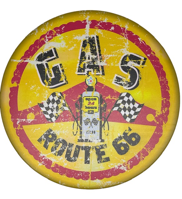 Peltikyltti Route 66, Gas Open 24 hours - Taulut, kehykset - PELT406 - 1