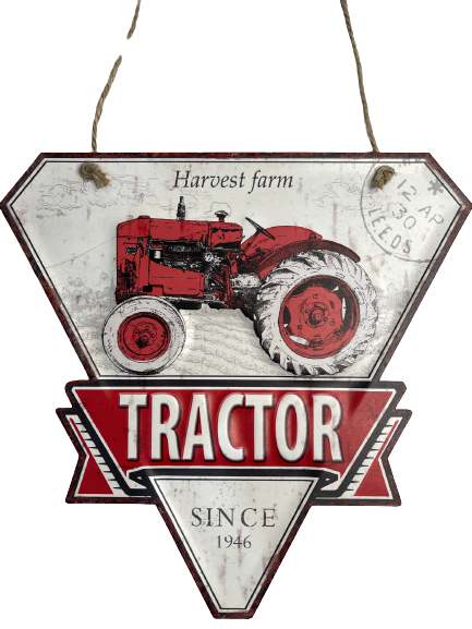 Peltikyltti TRACTOR kolmio 30 x 29cm - Taulut, kehykset - PELT226 - 1