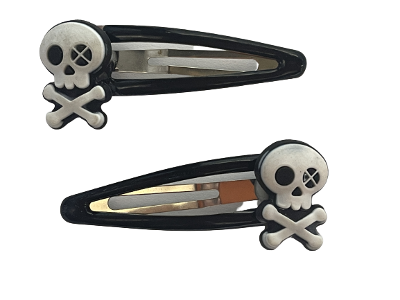 Pinnit ristisilmä pääkallo oikea ja vase - Hiuskoristeet - PIN366 - 1