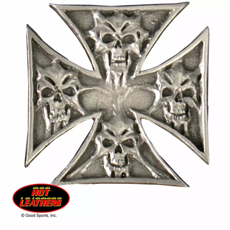 Pinssi-hot leathers-skulls in cross-pns16 - Pinssit - PNS16 - 1