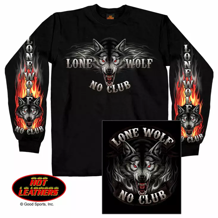 Pitk=C3=A4hihainen paita-Lone Wolf-Hot Leathers-Biker Wear-etukuva - Pitkähihaiset paidat - PH236 - 1