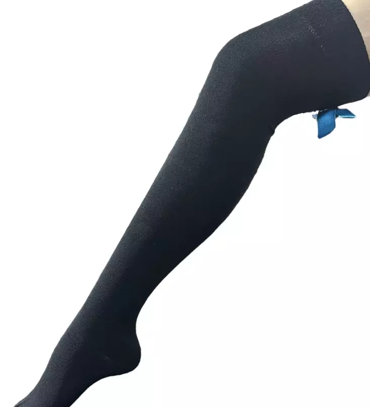 Pitkät sukat, 38/41,turkoos isot rusetit - Sukat - SU146 - 4