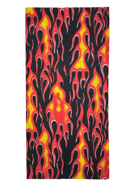 Putkihuivi liekit mustalla pohjalla - Putkihuivit - B396 - 1