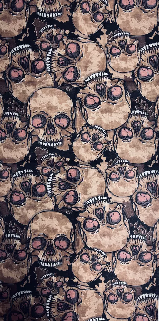 Putkihuivi pääkallo ruskea, pun silmät - Putkihuivit - B286 - 1