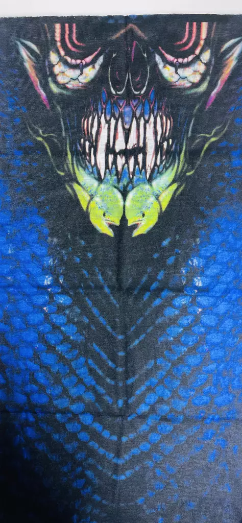 Putkihuivi sininen käärme vihreä kallo - Putkihuivit - B296 - 1