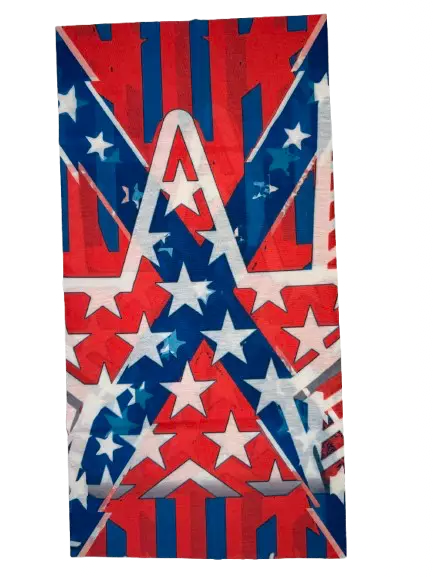 Putkihuivi tähtikuvio puna sini valk - Putkihuivit - B416 - 1