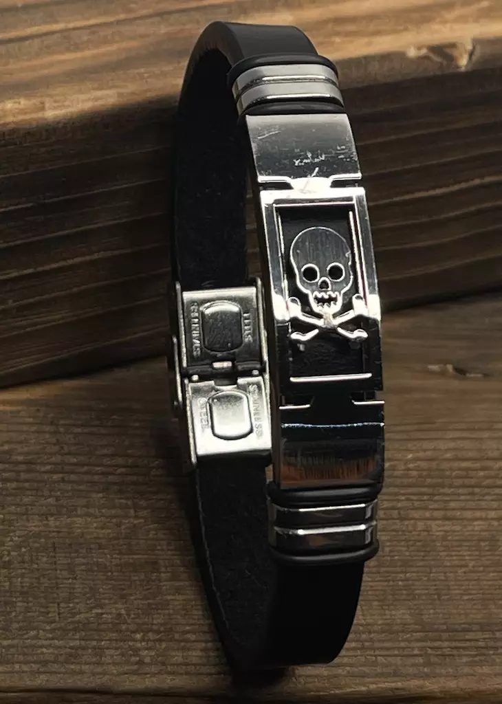 Rannekoru pääkallo laatta - Rannekorut - BA316 - 1