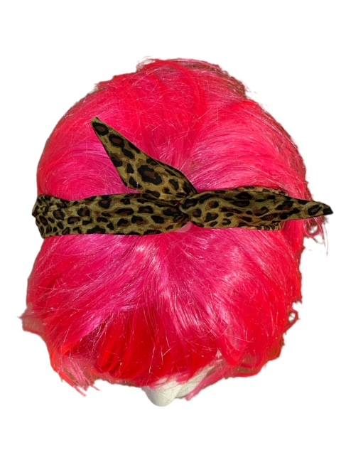 Rautalankahuivi Leopardikuvio,tummarusk - Hiuskoristeet - HU516 - 1