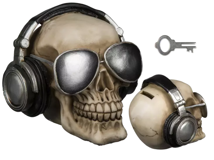 Säästölipas, Soundikallo n.16 x 13 cm - Kallot, Halloweenrekvisiitta - HOR256 - 1