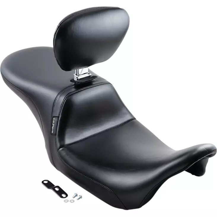 SEAT DAYTONA 2-UP SMOOTH WITH DRIVER BACKREST BLACK - Satulat ja satulanpäälliset - 08010706 - 1