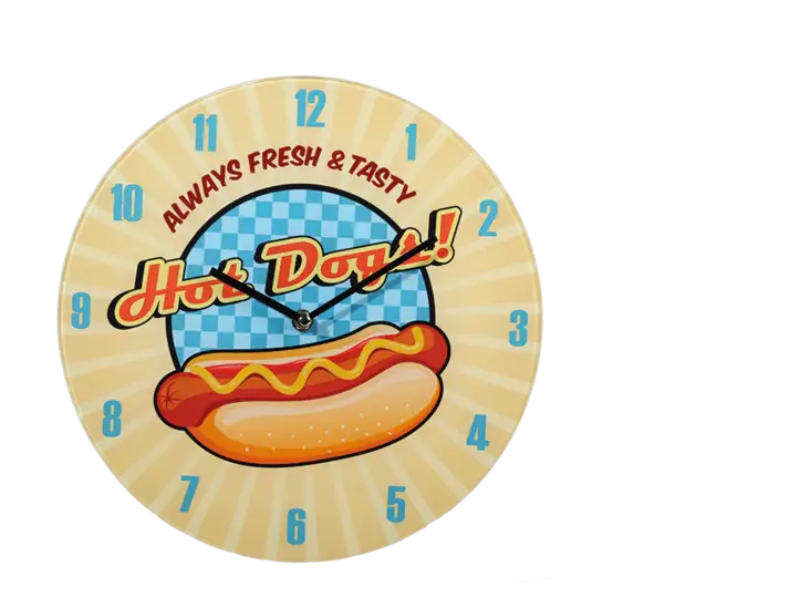 Seinäkello, Hot Dogs 30 cm - Kellot - KE76 - 1