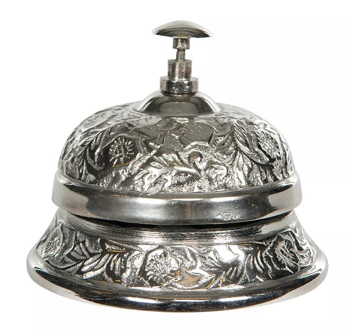 Soittokello, antiikkihopea - Muu sälä - PRT1256 - 1