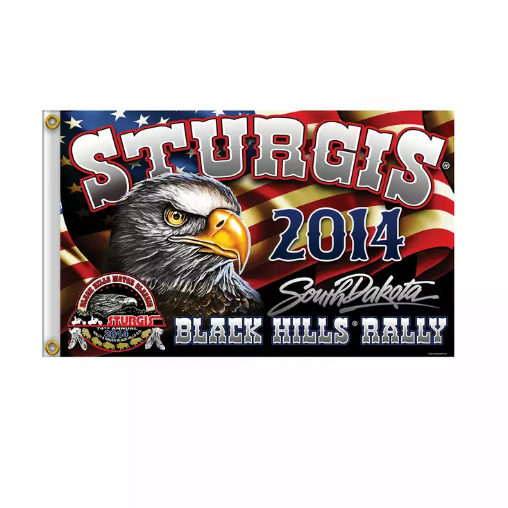 Sturgis 2014 Kotka lippu 90x150cm - Liput - prt906 - 1