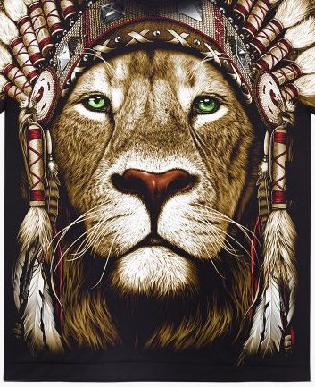 Tpaita Leijona Intiaani Jumbo print - T-paidat - TP1246 - 1