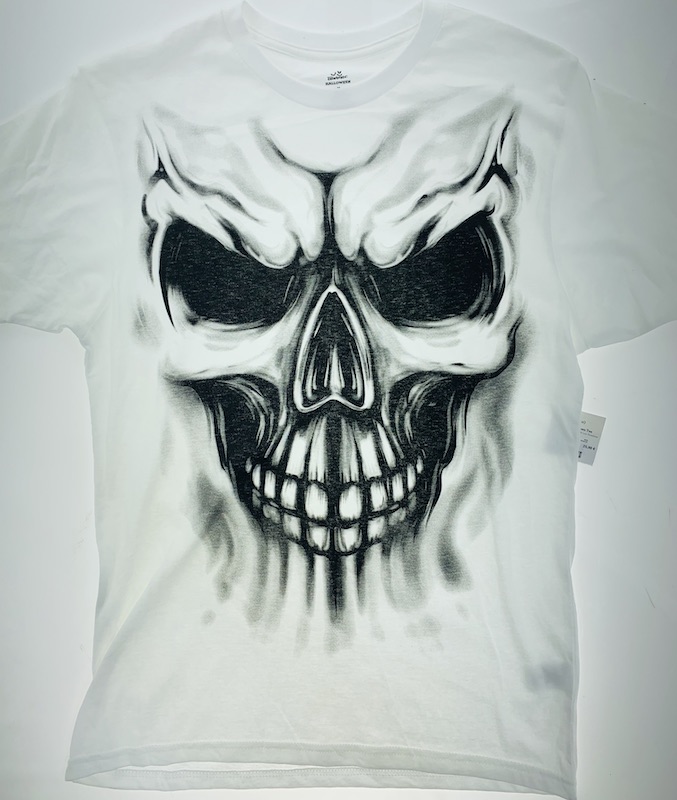 Valkoinen T-paita, Aavekallo - T-paidat - TP246 - 1