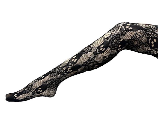 Verkkosukkahousut kallo ja ruusut - Sukkahousut - SU266 - 1