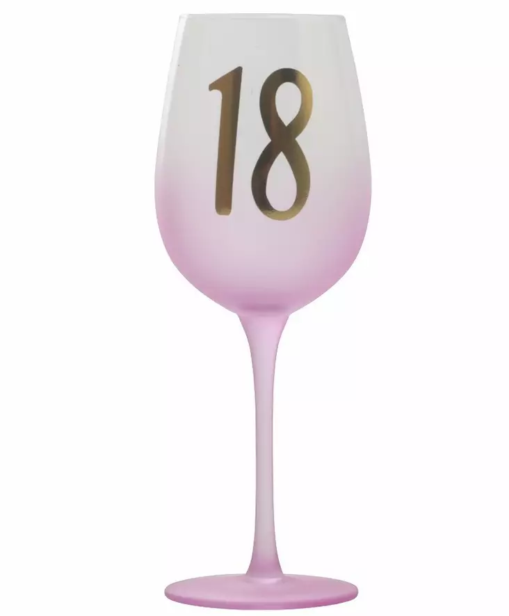 Viinilasi 18 pinkki kulta painatuksella - Mukit - 80336 - 1