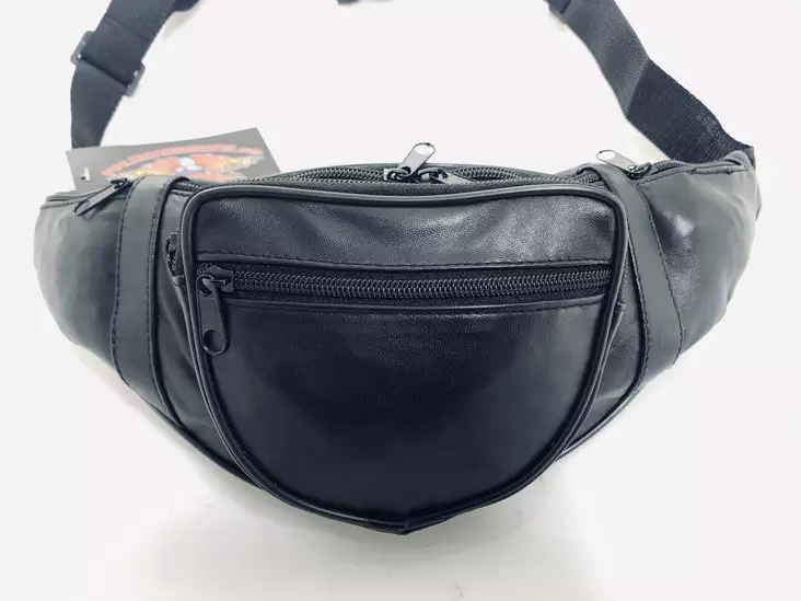 Vyölaukku nahkaa mustaa läpivärjättyä - Laukut - NL706 - 1