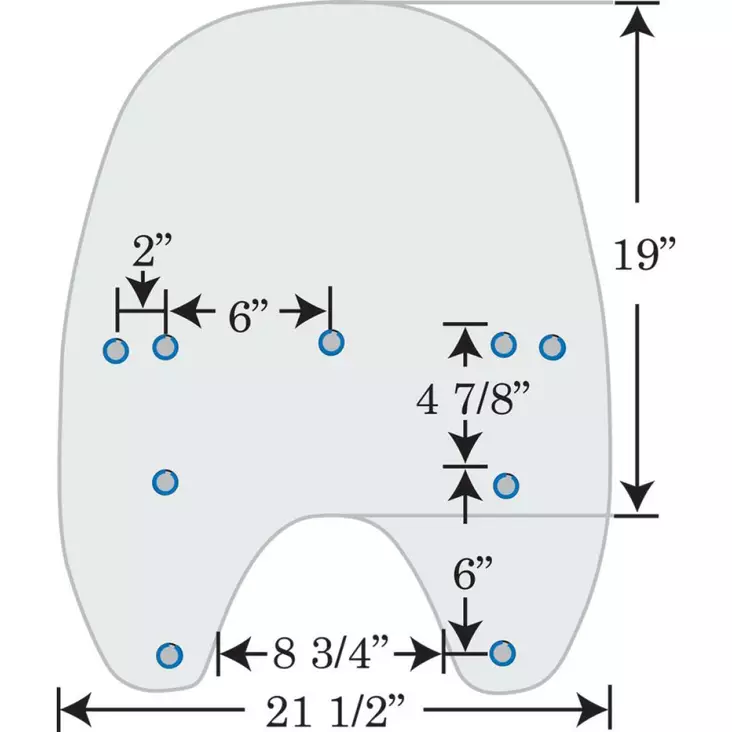 WINDSHIELD STANDARD OEM-REPLACEMENT HARLEY DAVIDSON® 17" SOLAR - Tuulilasit ja etumaskit - 23100126 - 1