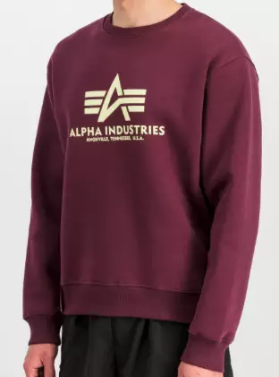 Alpha Collari dark cherry iso logo - Pitkähihaiset paidat - ALP147 - 2