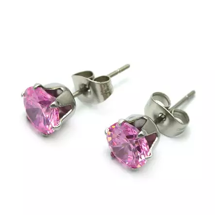 Korvakorut, Roosa kivi - Korvakorut - KRV227 - 2