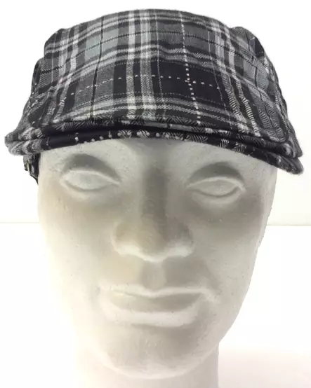 Lätsä, harmaa musta ruutu flat cap - Flat Capit - LC457 - 2