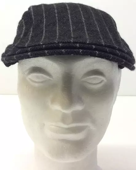 Lätsä, harmaa raidallinen flat cap - Flat Capit - LC447 - 2