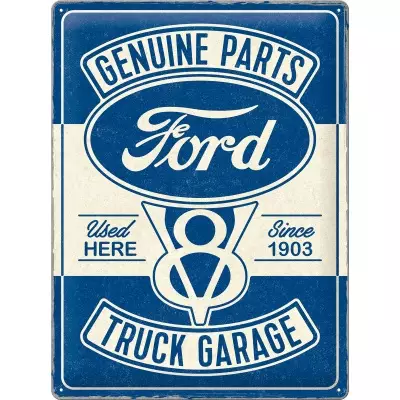 Peltikyltti Ford V8 Truck Garage 30x40cm - Taulut, kehykset - PELT557 - 1