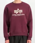 Alpha Collari dark cherry iso logo - Pitkähihaiset paidat - ALP147 - 1