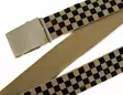 Canvasvyö, Ralliruutu, beige - Kangasvyöt - KV157 - 1
