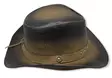 Cowboy-hattu nahkaa, kulunut ruskea - Hatut - HAT107 - 4