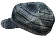 Flatcap Harmaamusta ruutu, flanelli - Flat Capit - LC677 - 1