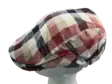 Flatcap puna, musta, beige, ruutu - Flat Capit - LC597 - 1