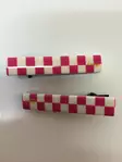 Hiusklipsit, ralliruutu pinkkivalk 2 kpl - Hiuskoristeet - PIN67 - 1