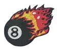 Kangasmerkki Kasipallo Liekki - Kangasmerkit - K1637 - 1