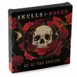 Lasinaluset Skulls and Roses, 4 kpl - Kallot, Halloweenrekvisiitta - HOR707 - 1