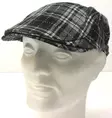 Lätsä, harmaa musta ruutu flat cap - Flat Capit - LC457 - 1