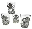 Shottilasi Spider 4 kpl - Kallot, Halloweenrekvisiitta - HOR467 - 1