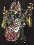 T-Paita, 3D, Skeleton with Guitar - T-paidat - TP1137 - 2