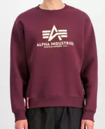 Alpha Collari dark cherry iso logo - Pitkähihaiset paidat - ALP147 - 1
