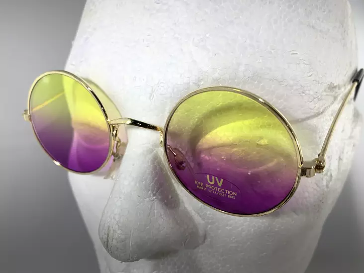 Aurinkolasit kelta violetti pyöreät - Aurinkolasit - ARS507 - 1