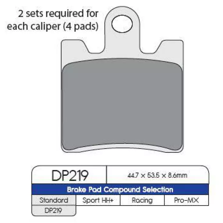 BRAKE PAD DP SINTERED REPLACEMENT STREET TOURING OFF-ROAD/ATV - Jarrupalat - 17210587 - 1