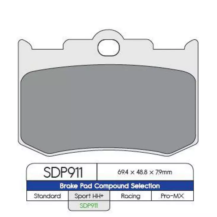 BRAKE PAD DP SINTERED REPLACEMENT STREET TOURING OFF-ROAD/ATV - Jarrupalat - 17211927 - 1