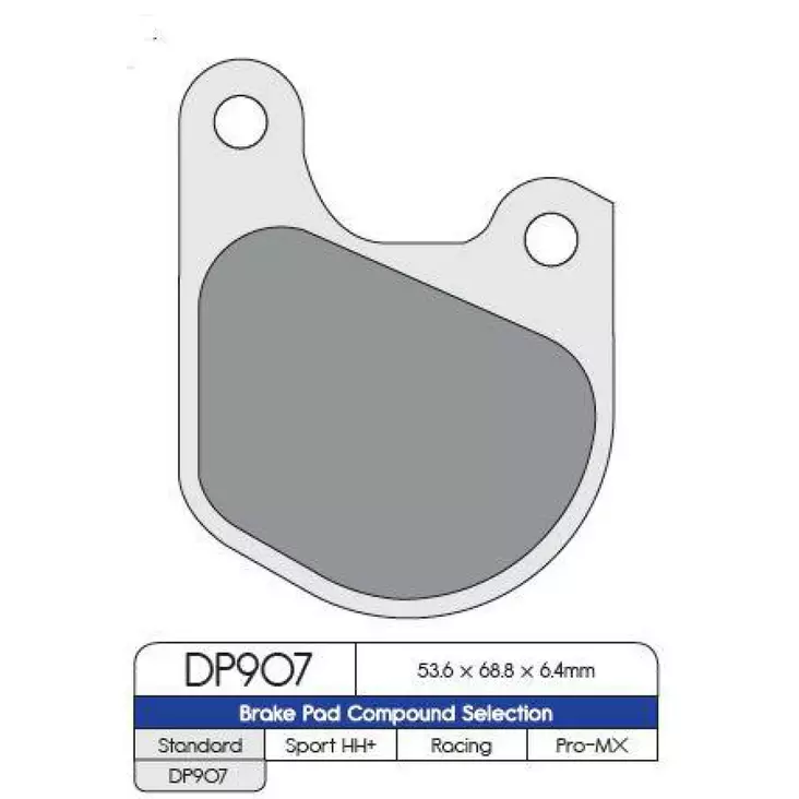 BRAKE PAD DP SINTERED REPLACEMENT STREET TOURING OFF-ROAD/ATV - Jarrupalat - DP907 - 1
