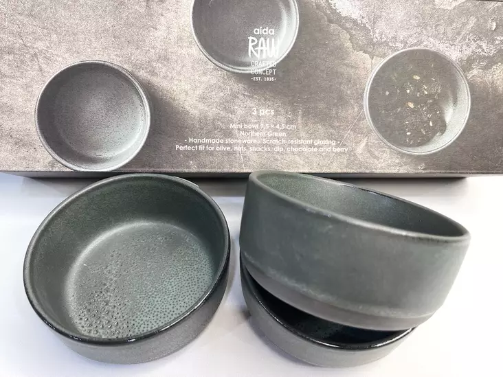 Dippikuppi 3-kpl aida RAW kivikulho - Astiat - LKM447 - 1