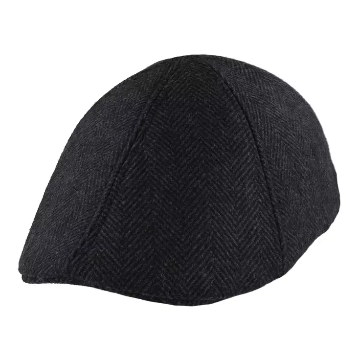 Flatcap Herringbone musta - Flat Capit - LC837 - 1