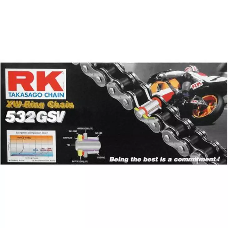 GSV 112 RIVET LINK 532 W-RING REPLACEMENT DRIVE CHAIN / NATURAL - Ketjut ja ketjulinkit - 12230737 - 1
