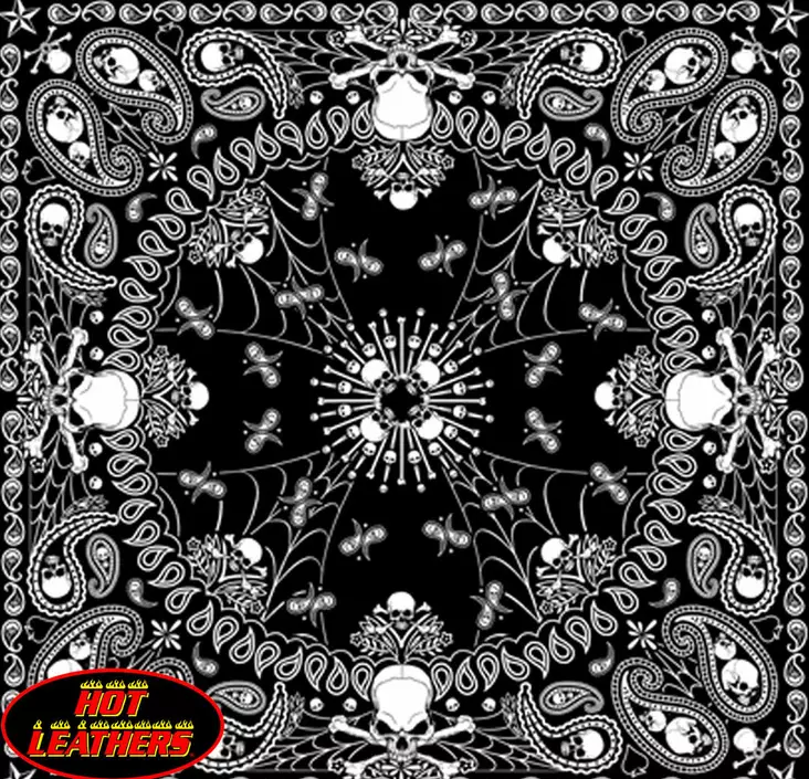 Huivi Hot Leathers musta vakoinen painat - Huivit - hu487 - 1