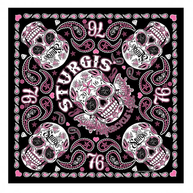 Huivi, Sturgis, Sugar Skull pink - Huivit - HU437 - 1